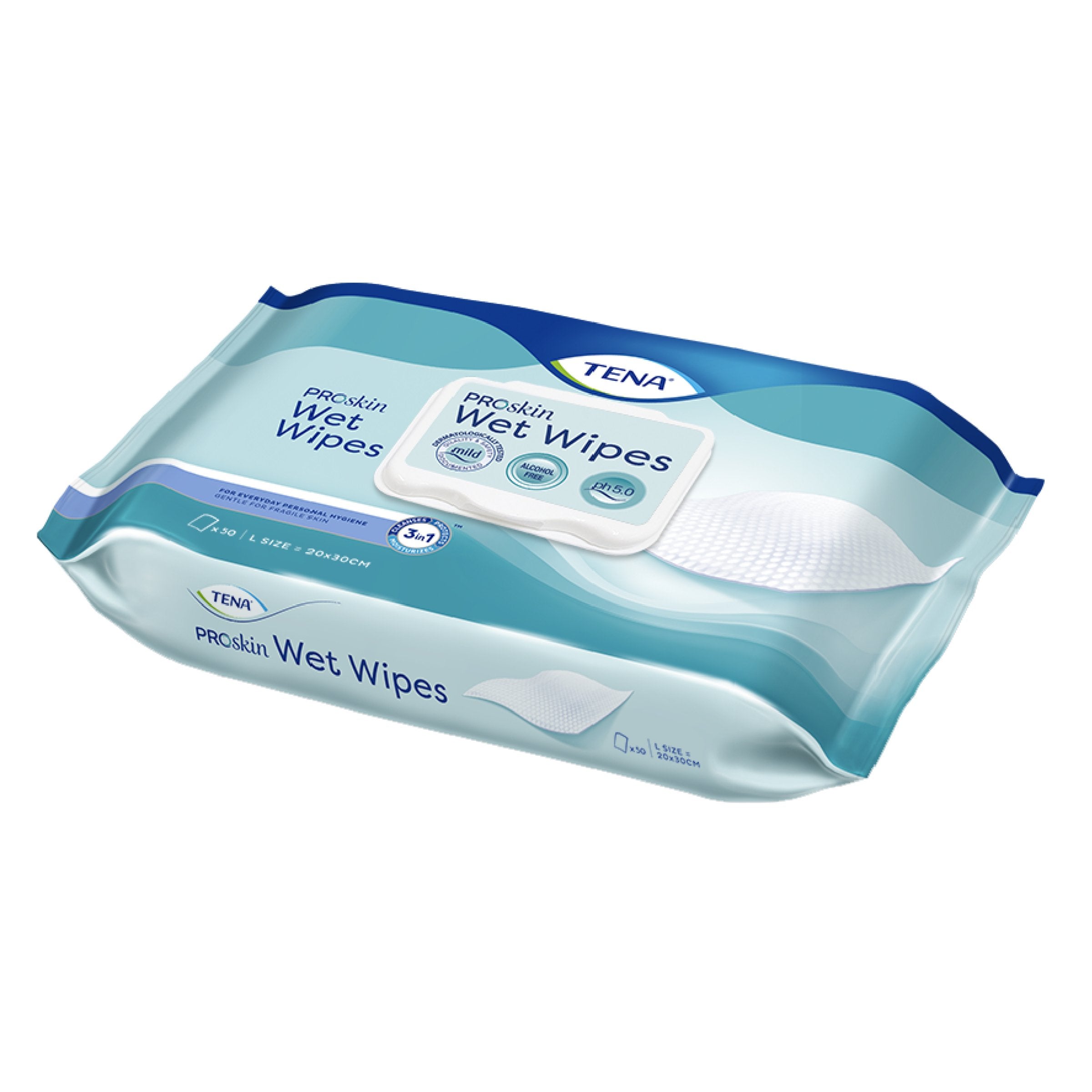 Tena Wet Wipes 50Pk x10