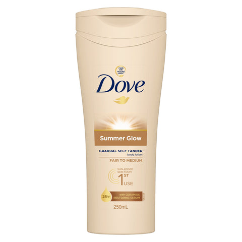 Dove BLtn Summer Tan F/Med 250ml