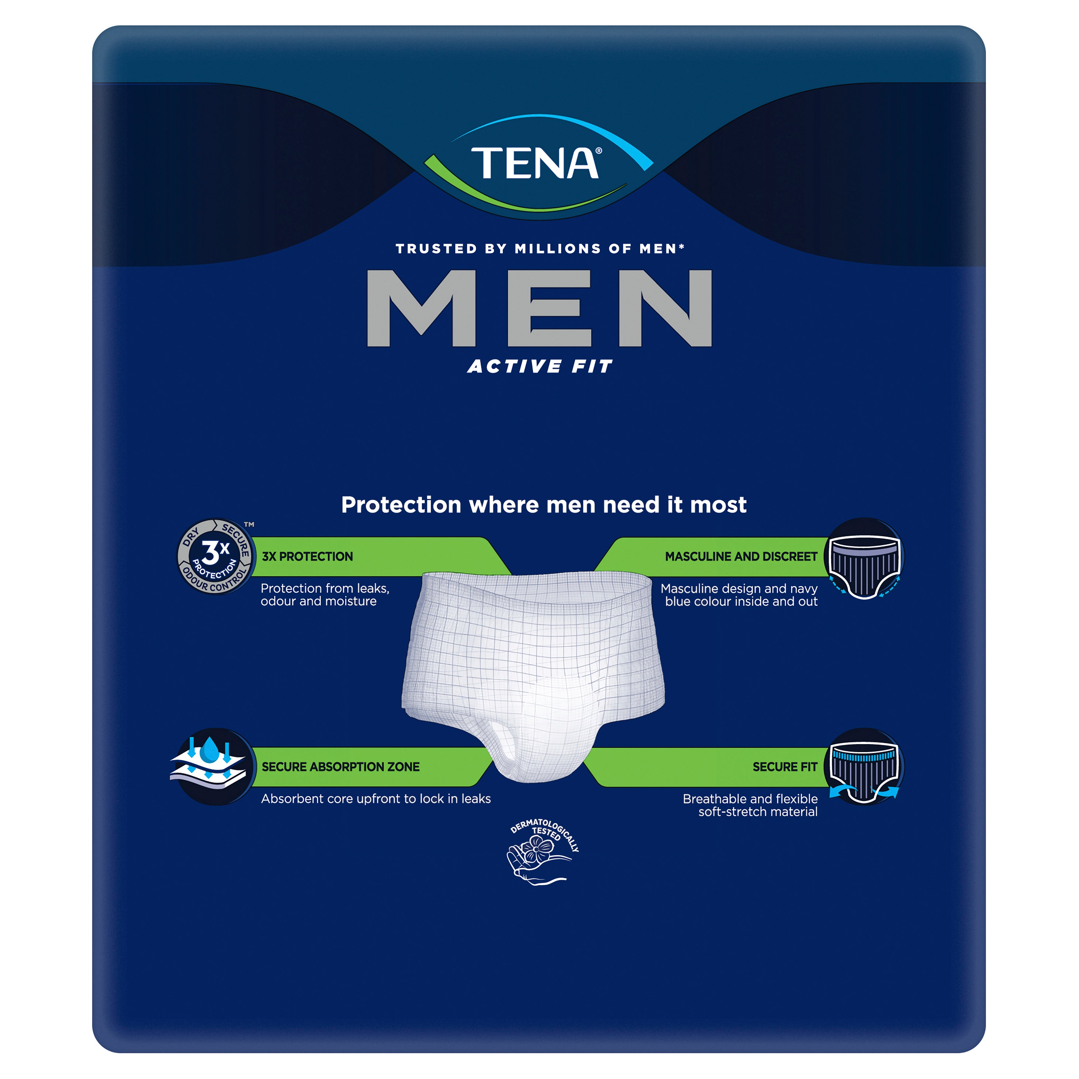 Tena Pant Men Actv Fit Pls Med 9 x2