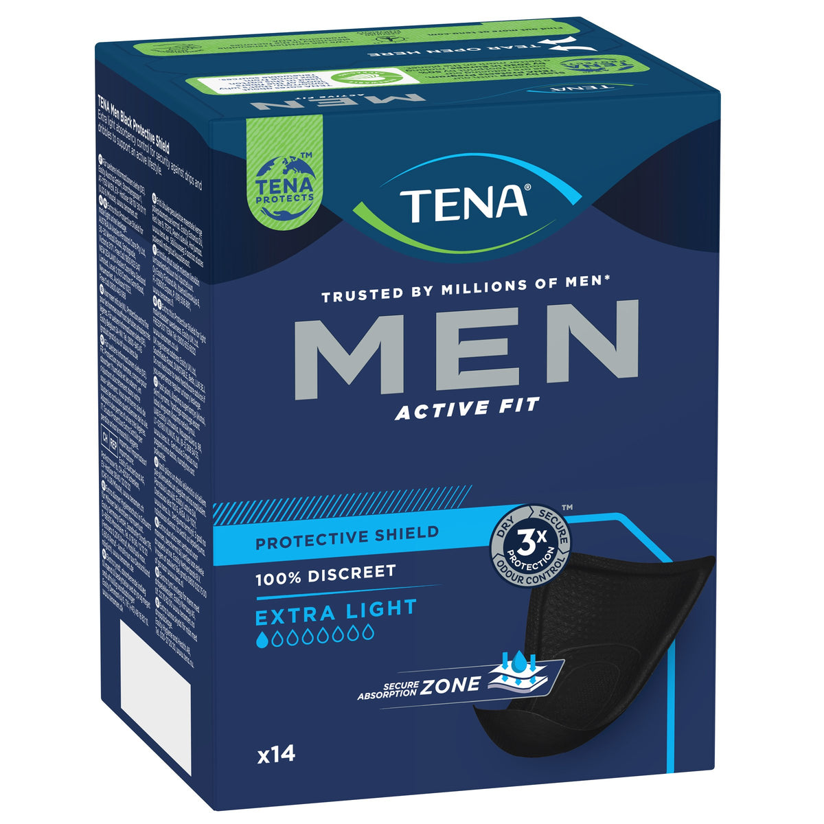 TENA Men Active Fit Protective Shield Extra Light 14 Pack