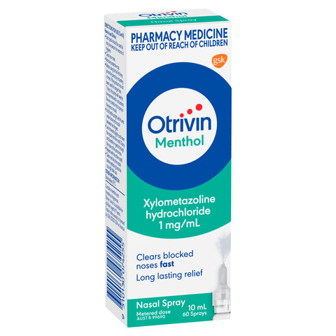 Otrivin Menthol Nasal Spray, for Blocked Nose, 10mL