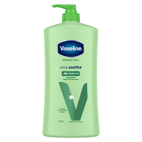 Vaseline Intensive Care Aloe Soothe Body Lotion to refresh dehydrated skin 750mL