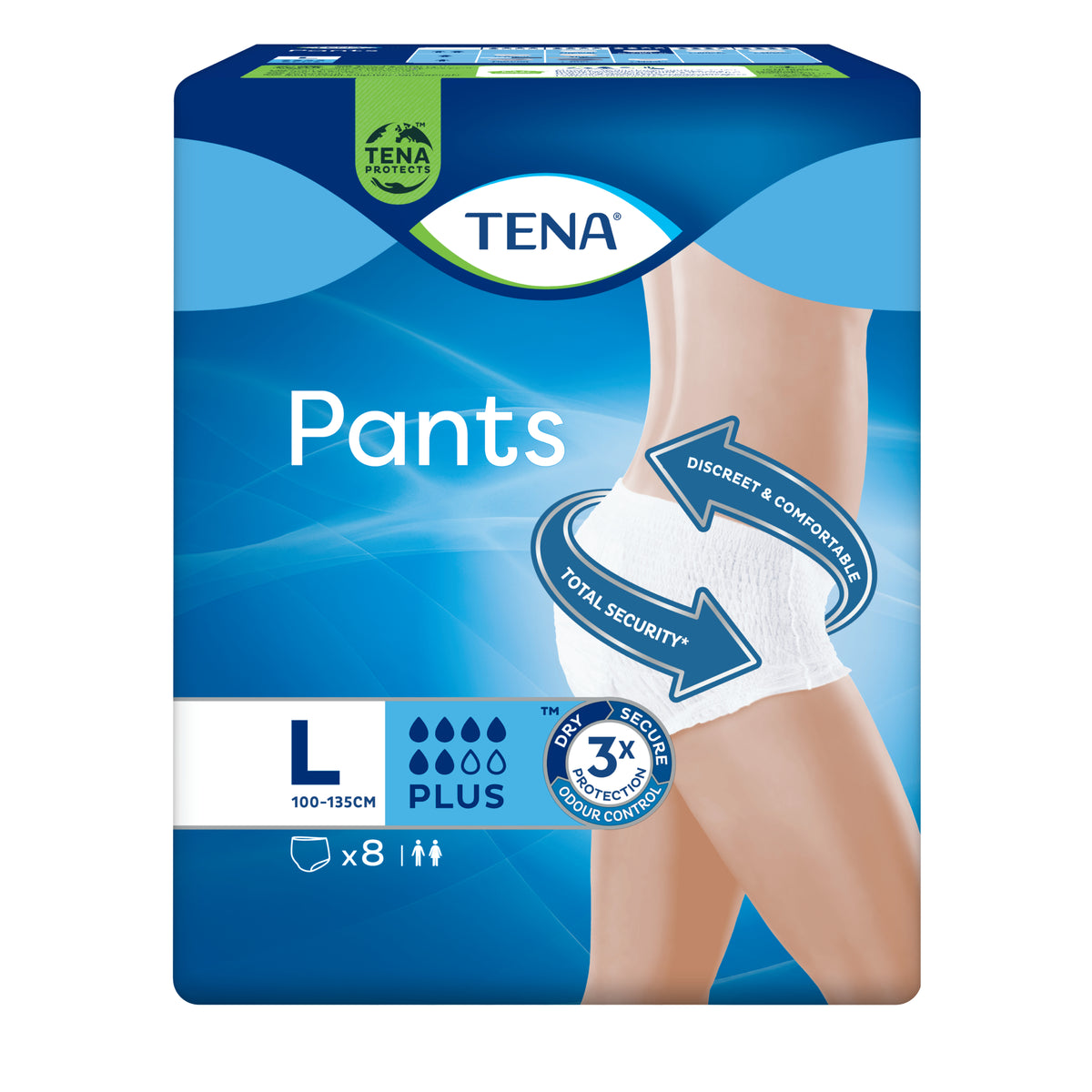 Tena Pant Plus Lge 8 x2