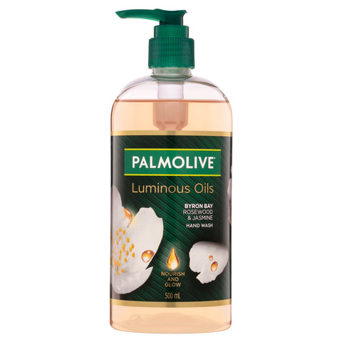 Palmolive Luminous Oils Hand Wash, 500mL, Byron Bay Rosewood & Jasmine, Nourish and Glow