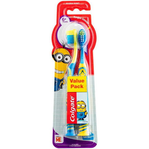 Colgate Minions Kids Toothbrush 6+ Years Extra Soft 2 Pack