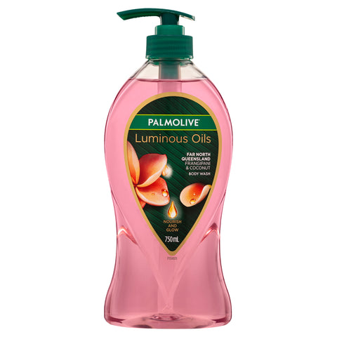 Palmolive Luminous Oils Body Wash 750mL, Far North Queensland Frangipani & Coconut, Nourish & Glow