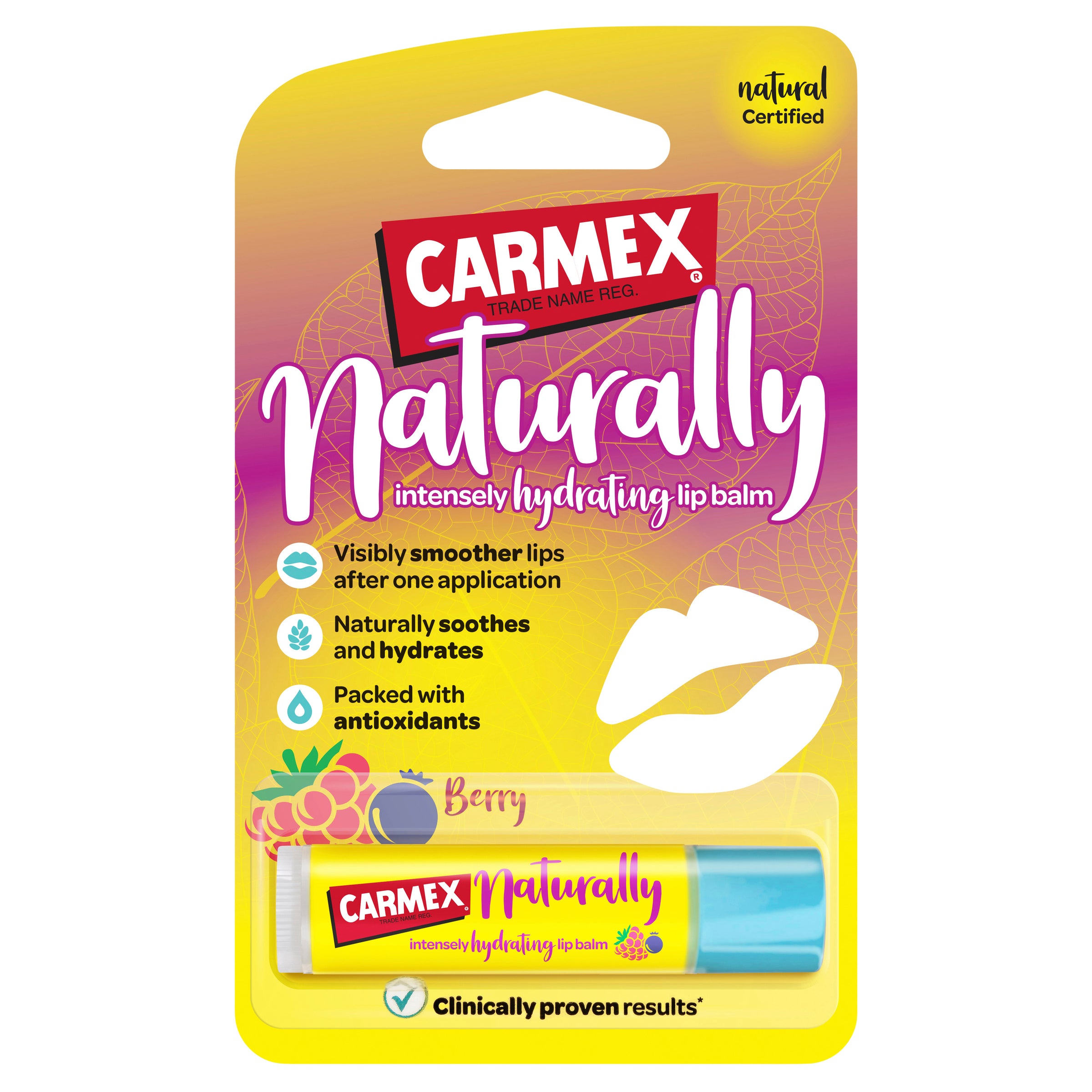 Carmex Nat Hydrg Lip Balm Berry x12