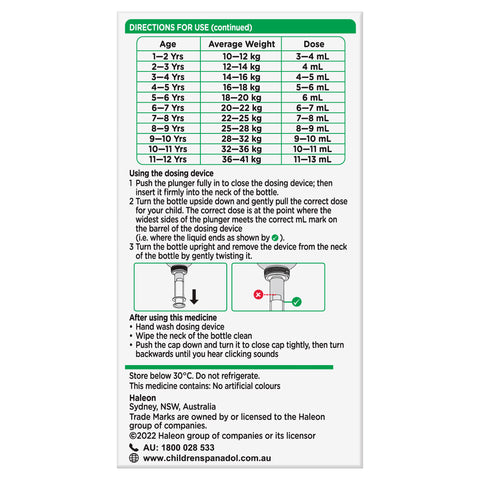 Panadol Chld 5-12 C/Fr Orng 100ml