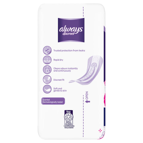 Always Discreet Maxi Night 6 Pads For Bladder Leak and Adult Incontinence (BULK)