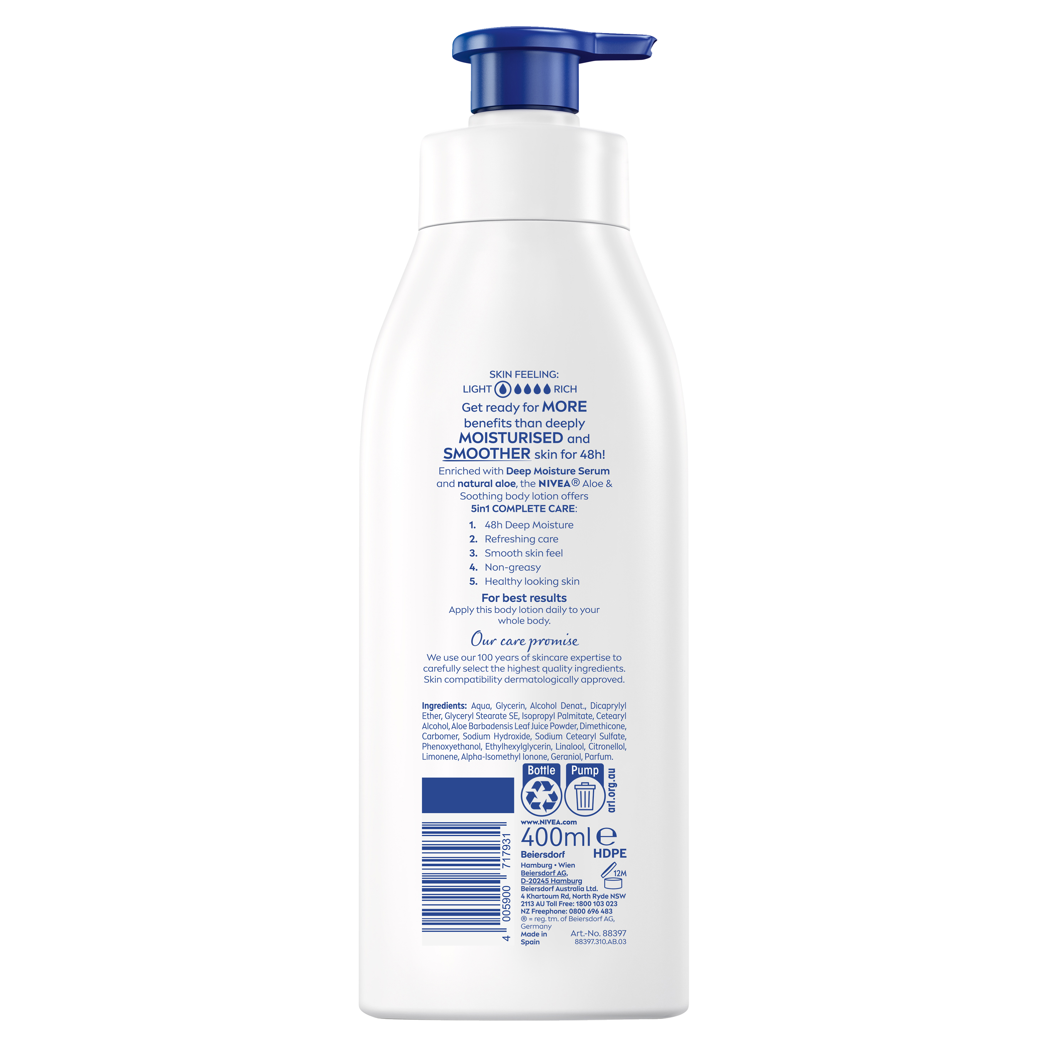 Nivea BLtn Aloe & Hyd 400ml