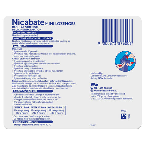 Nicabate Mini Loz Mnt 2mg 60