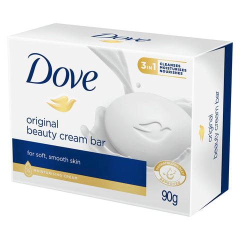 Dove Beauty Cream Bar Soap Original with 1/4 moisturising cream 90 GR 1 Bar