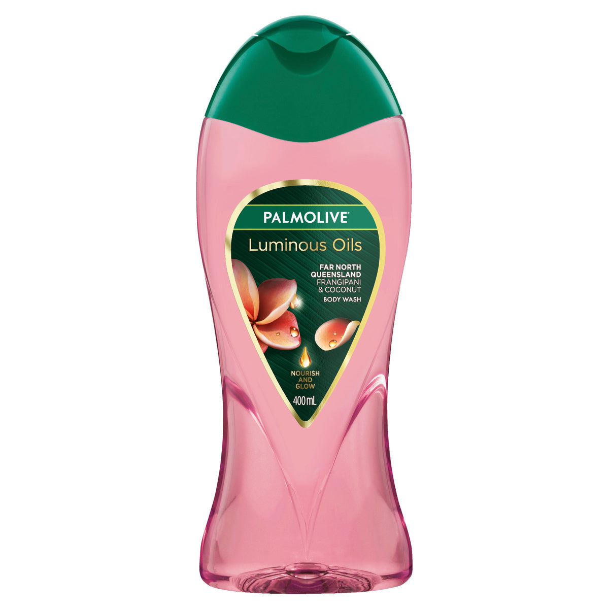 Palmolive Luminous Oils Body Wash 400mL, Far North Queensland Frangipani & Coconut, Nourish & Glow