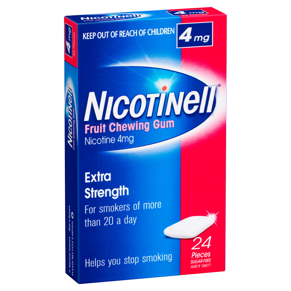 Nicotinell Stop Smoking Fruit Gum Extra Strength 4mg 24 Pack