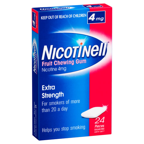 Nicotinell Stop Smoking Fruit Gum Extra Strength 4mg 24 Pack