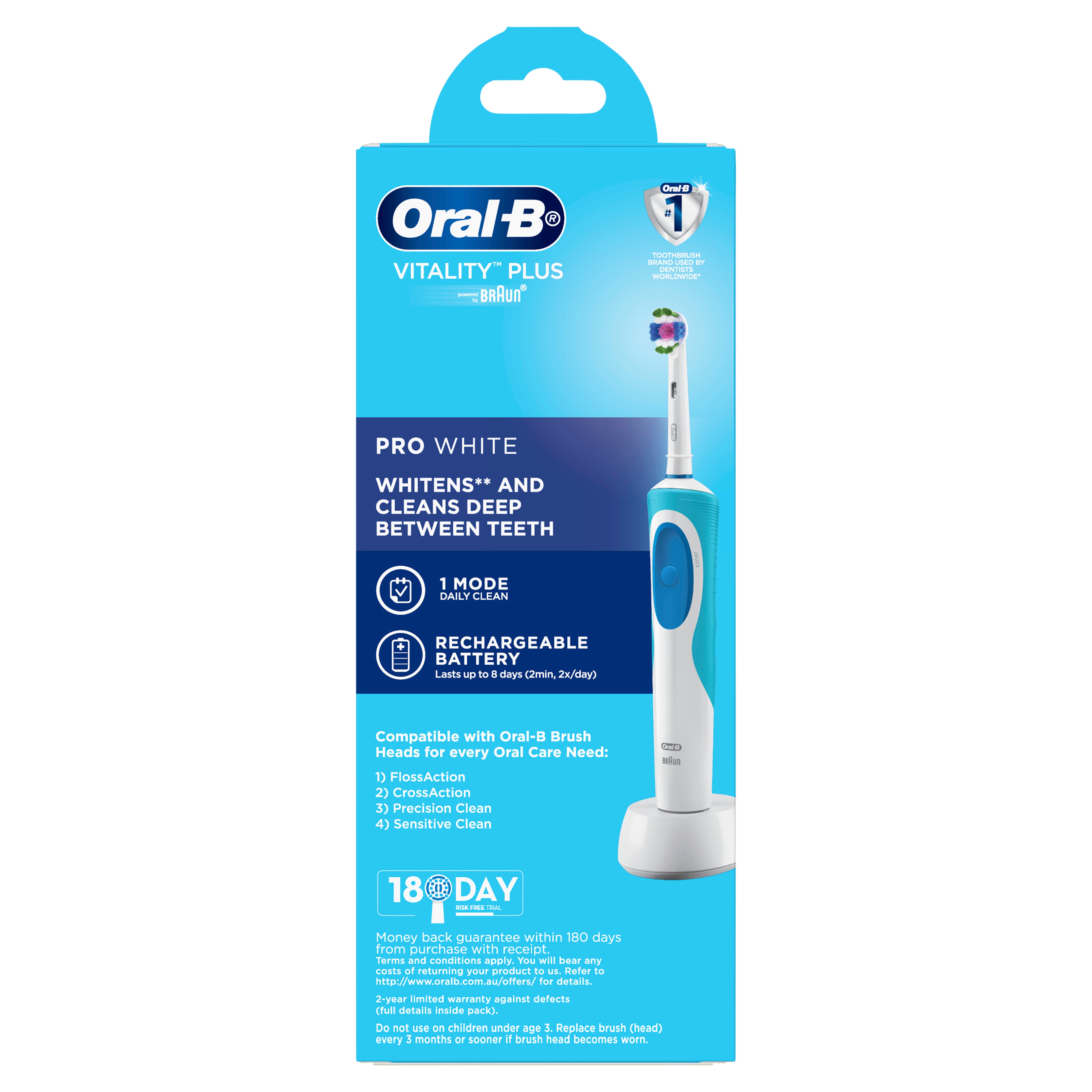 Oral B Vtly+ Pwr TBrush 3D Wht
