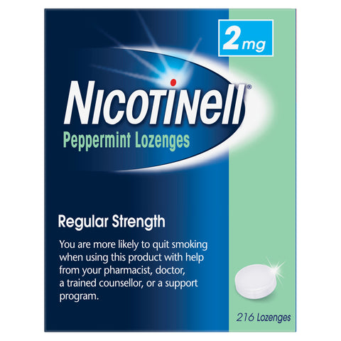 Nicotinell Stop Smoking Peppermint Lozenge Regular Strength 2mg 216 Pack