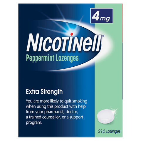 Nicotinell Stop Smoking Peppermint Lozenge Extra Strength 4mg 216 Pack