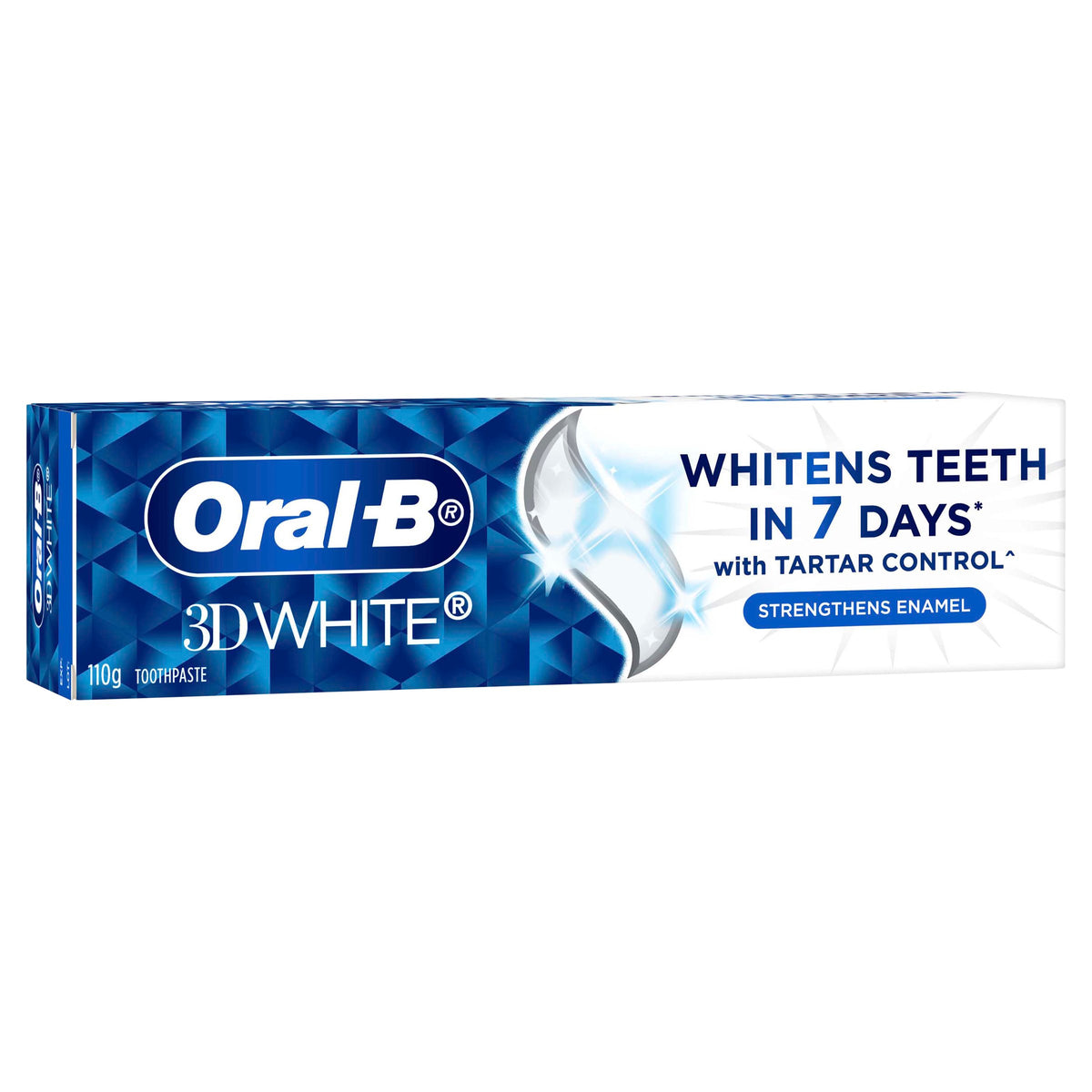 Oral-B 3D White Strengthens Enamel Whitening Toothpaste, 110g