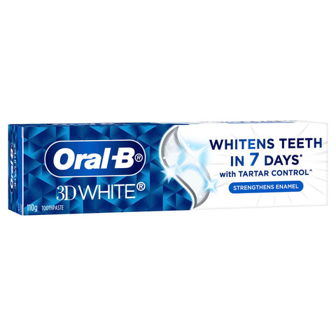 Oral-B 3D White Strengthens Enamel Whitening Toothpaste, 110g