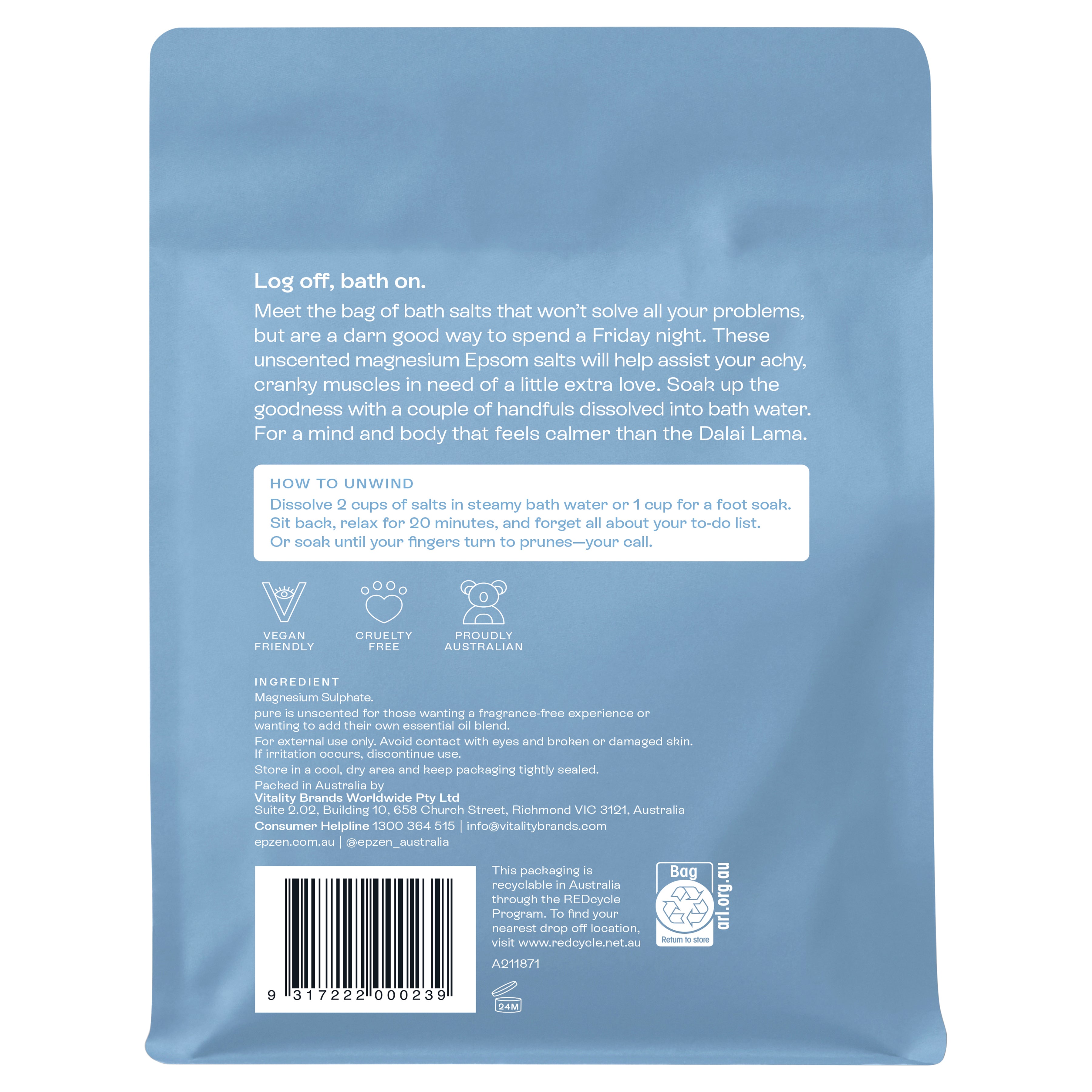 EpZen Magn Bath Crys Pure 900g