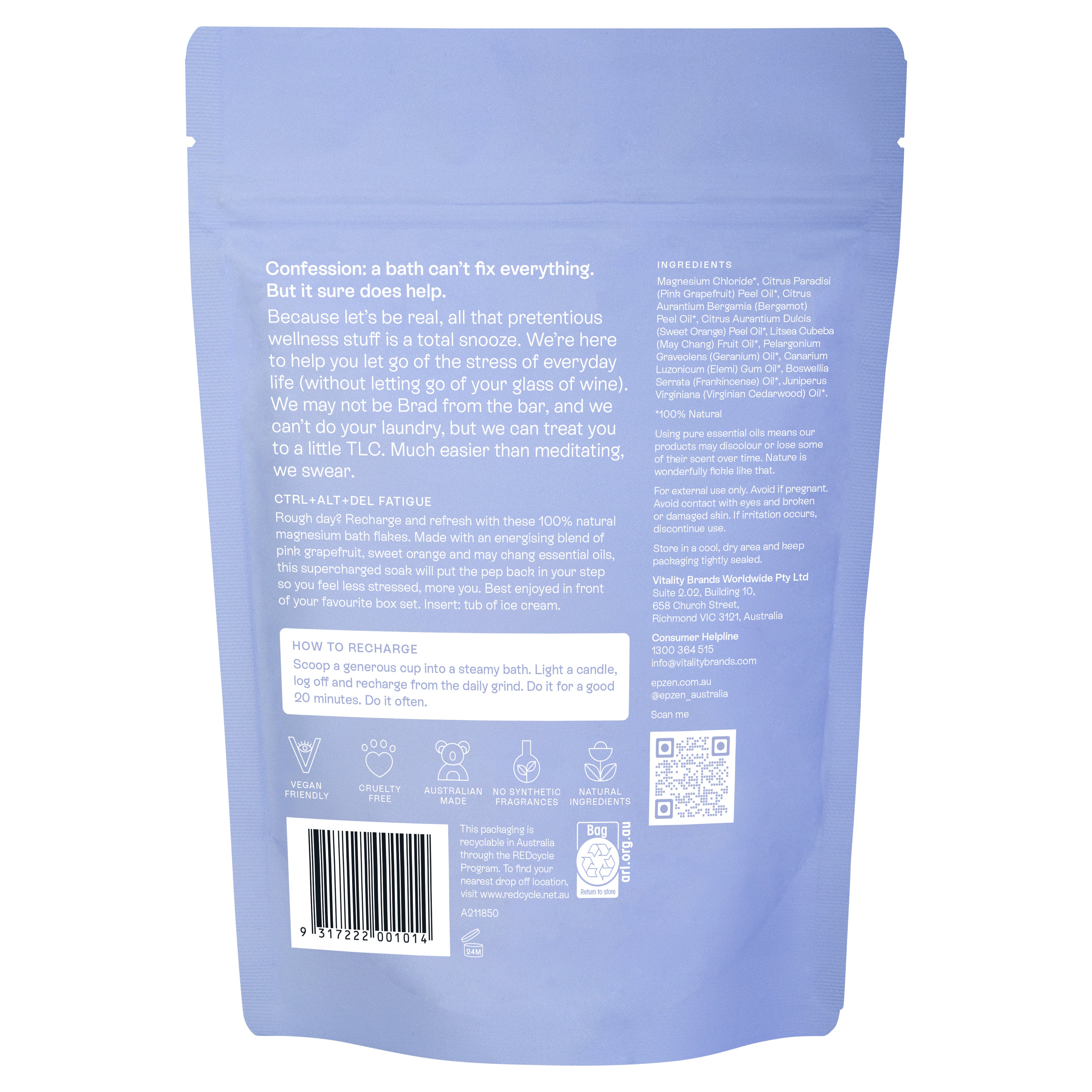 Epzen RechgeSoakMagnBathFlakes 500g