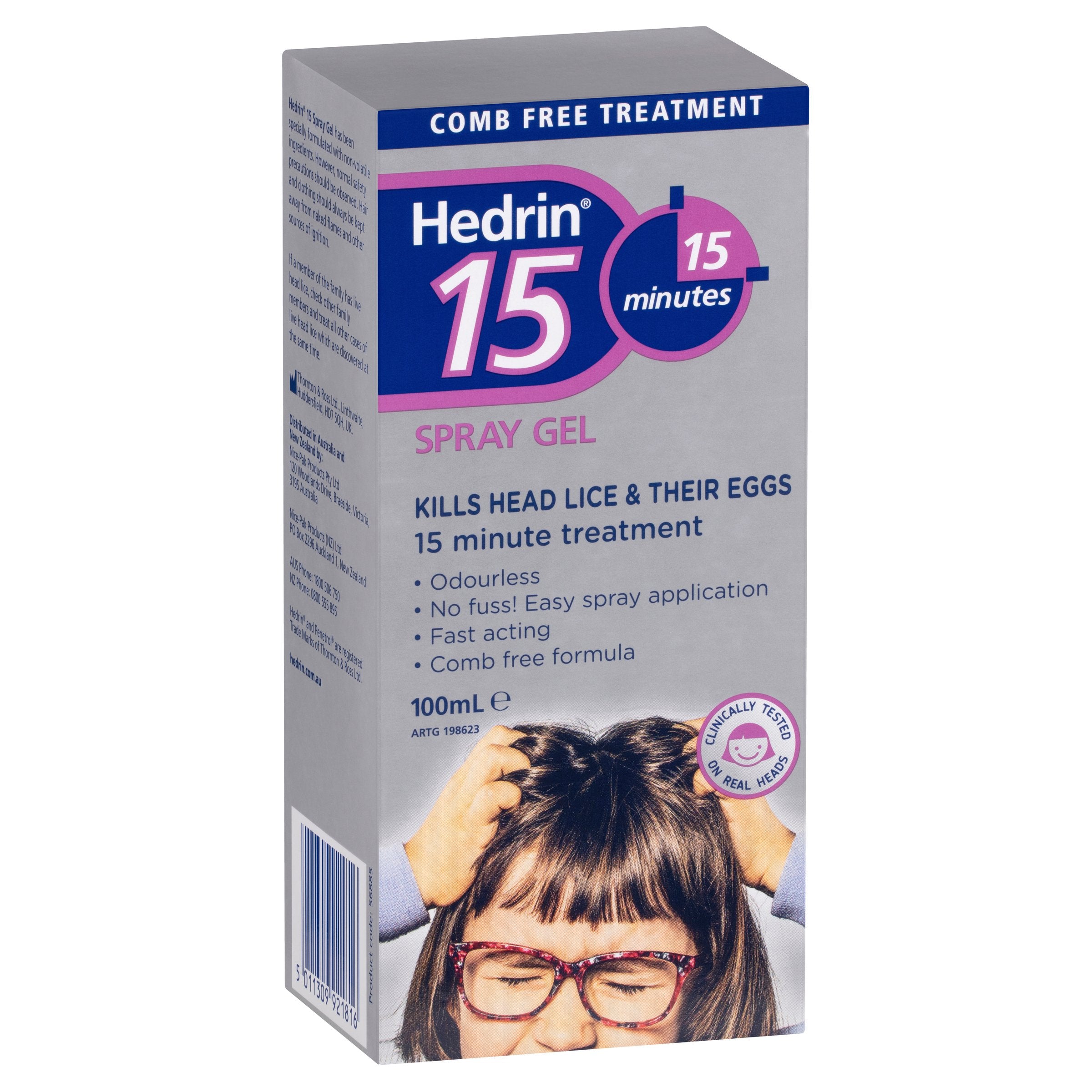 Hedrin HLice 15min Spry Gel 100ml