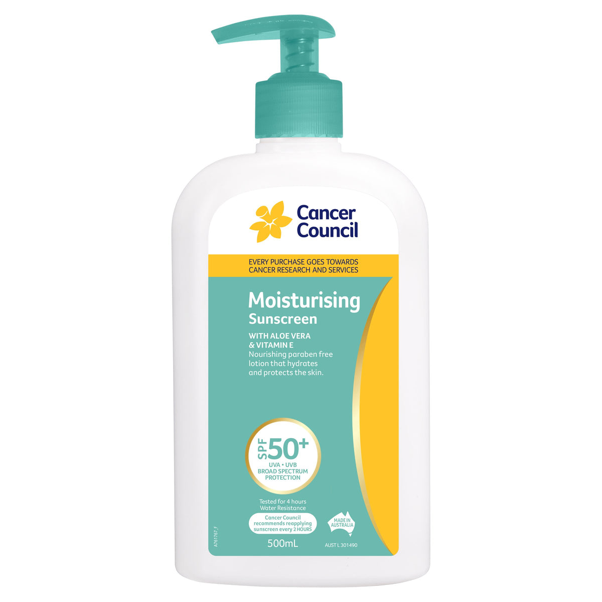 Cancer Council Moisturising Sunscreen SPF50+ 500ml