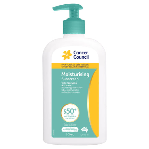 Cancer Council Moisturising Sunscreen SPF50+ 500ml