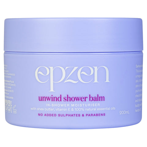 epzen unwind shower balm nourishing in-shower moisturiser 200mL