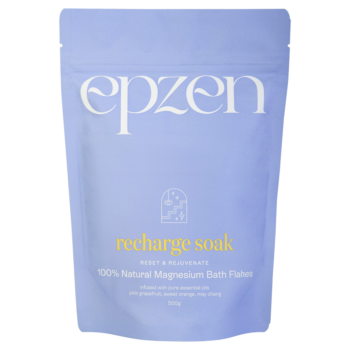 epzen Recharge Soak 100% Natural Magnesium Bath Flakes 500g