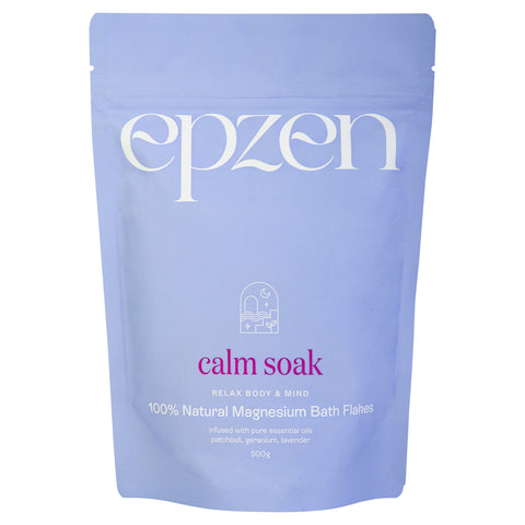 epzen Calm Soak 100% Natural Magnesium Bath Flakes 500g