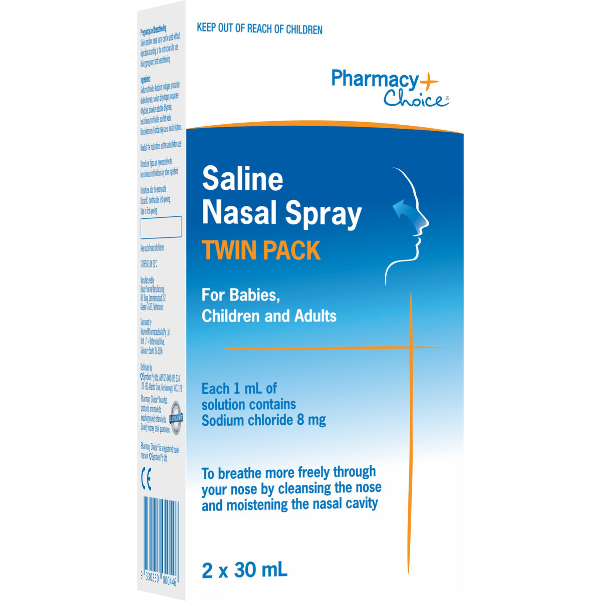 PC Sal Nasal Spry 30ml 2 Pk