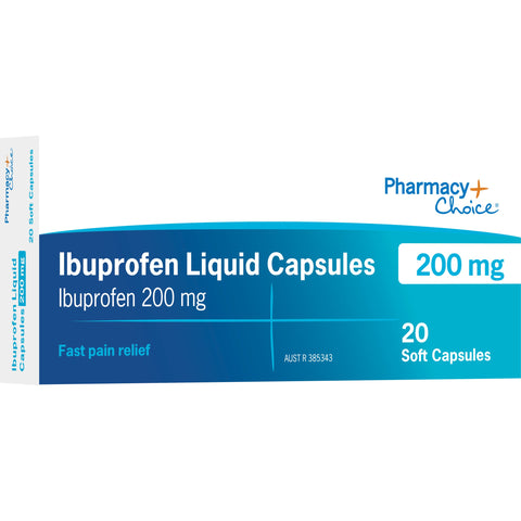 PC Ibuprofen 200mg Liq Cap 20