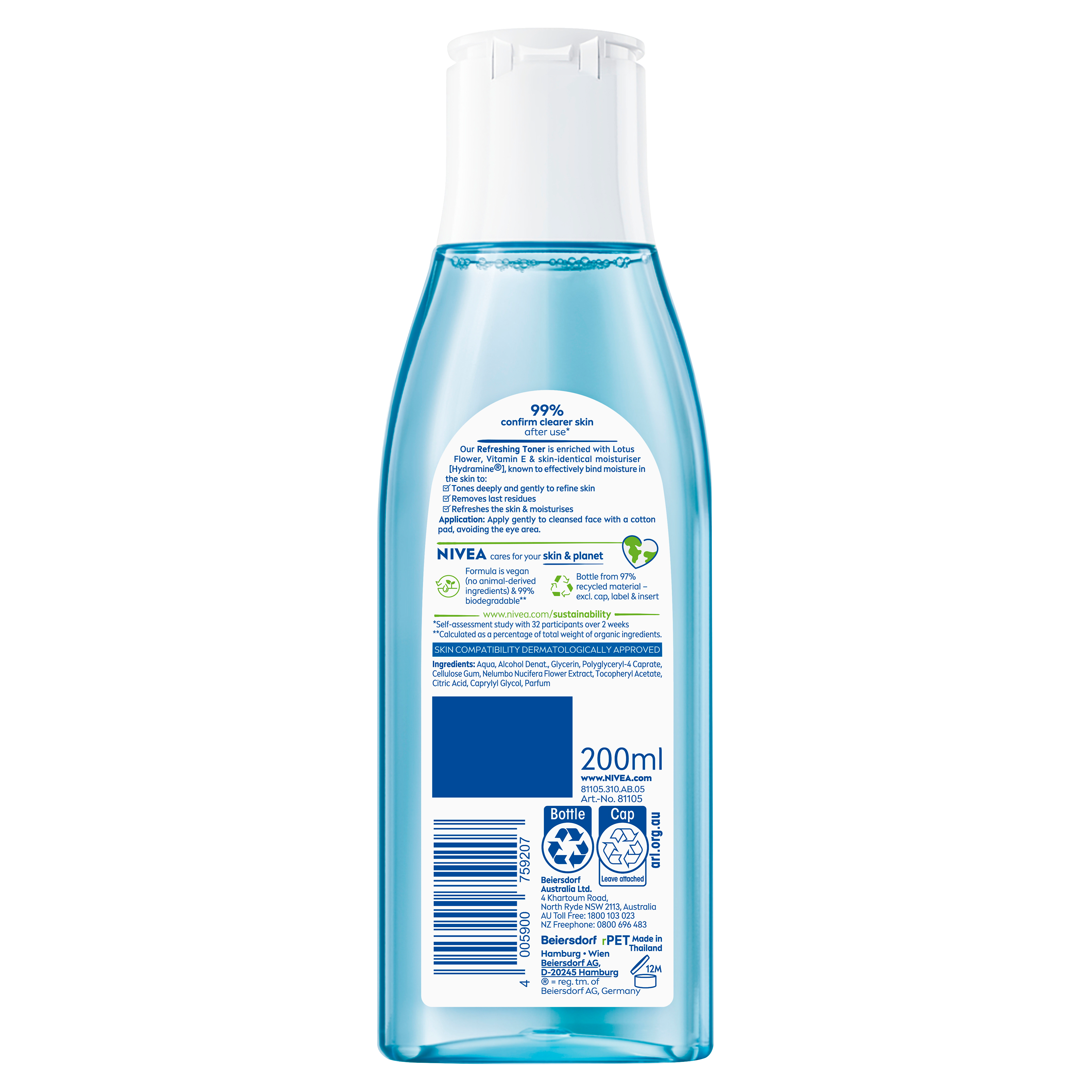 Nivea D/Es Refr Toner 200ml