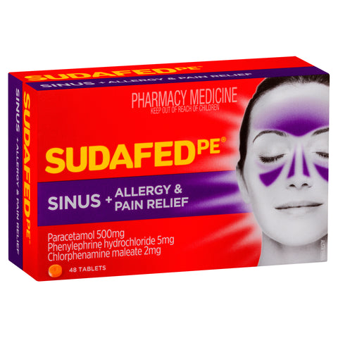 Sudafed PE Sinus Pain/Allergy Tab48