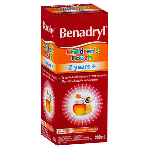 Benadryl Chld Cough Liq 200ml