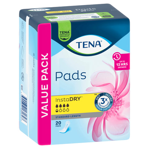 TENA Pads InstaDRY™ Standard Length 20 pack