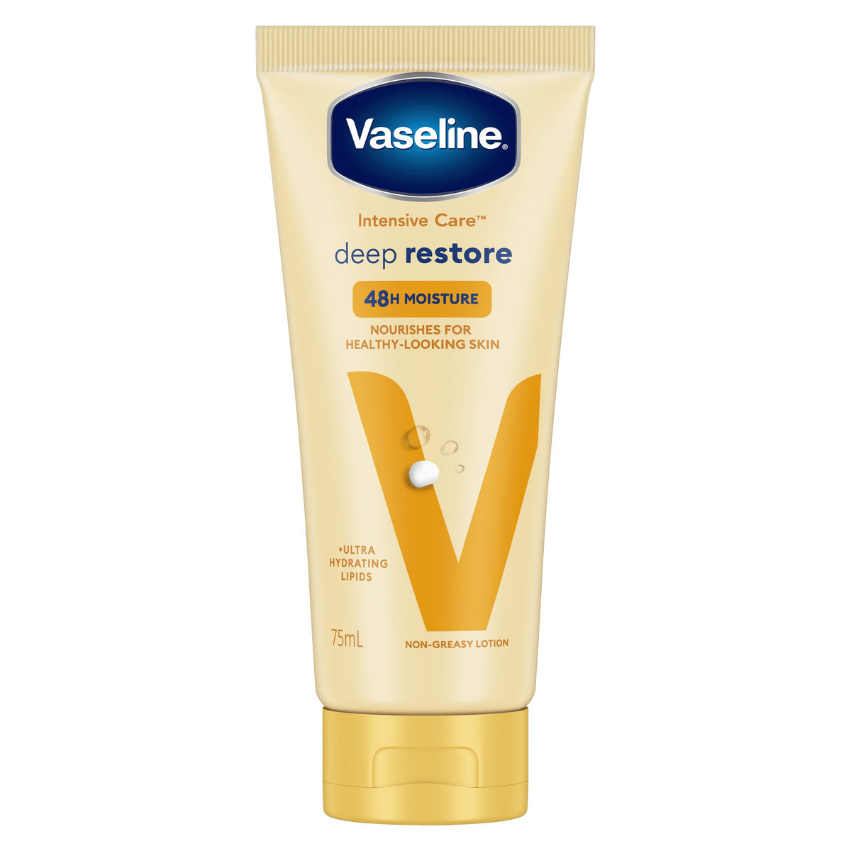 Vaseline Intensive Care Deep Restore Body Lotion for nourished, healthy-looking skin 75mL