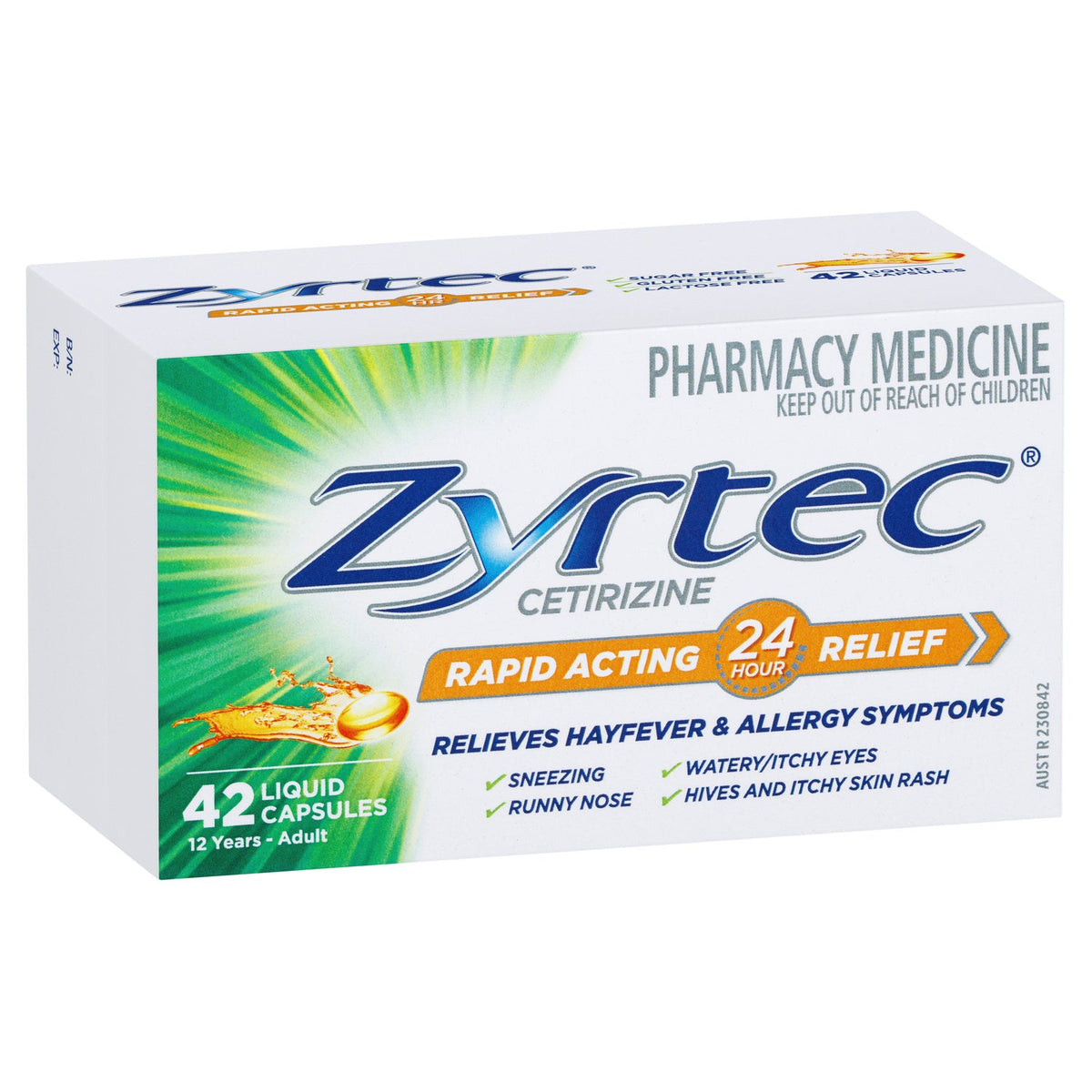 Zyrtec Liq Cap 10mg 42
