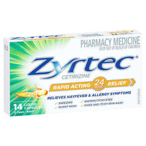 Zyrtec Liq Cap 10mg 14