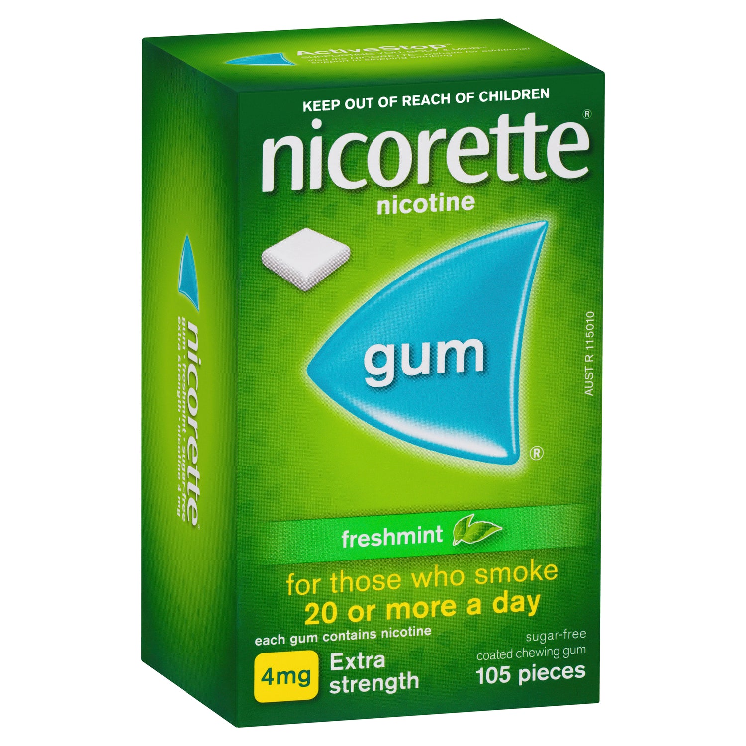 Nicorette Gum XStre FMint 4mg 105