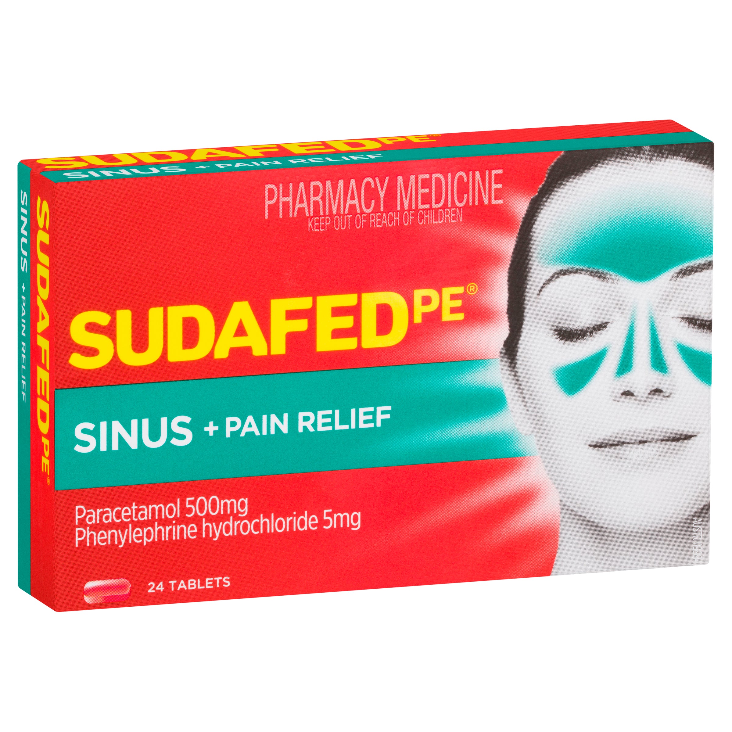 Sudafed PE Sinus Pain Tab 24