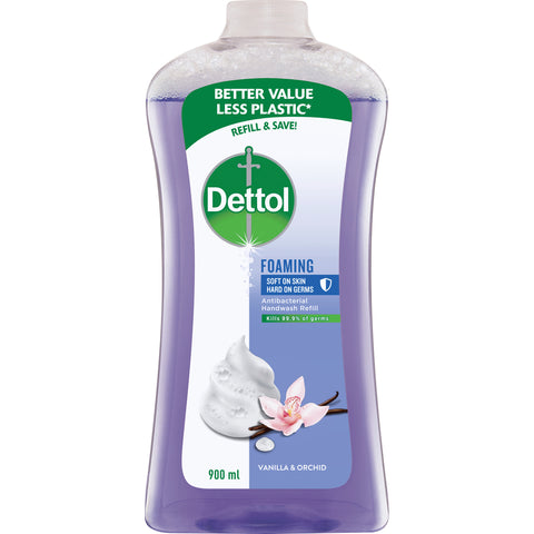 Dettol Foaming Antibacterial Handwash Refill Vanilla & Orchid 900ml