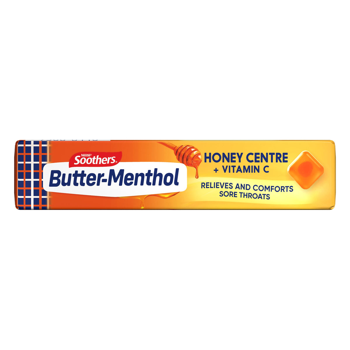 Butter Menthol Honey Centre Sore Throat Lozenges + Vitamin C 10 Pack