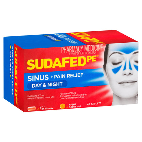 Sudafed PE Sinus Day&Nght Tab 48