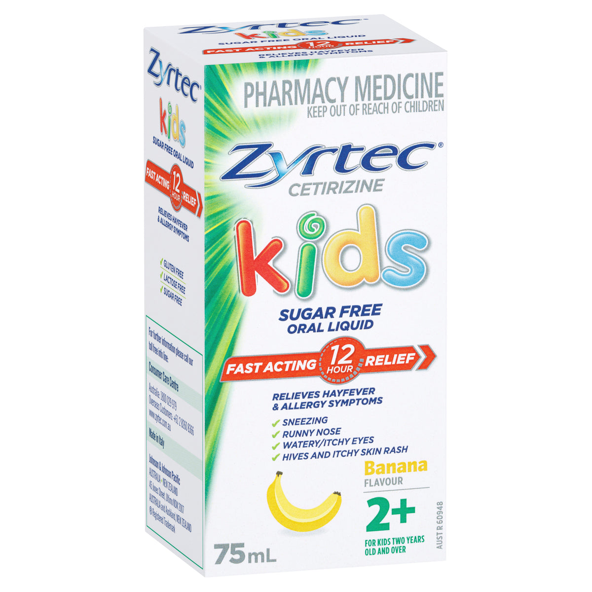 Zyrtec Oral Liq Kids Banana 75ml