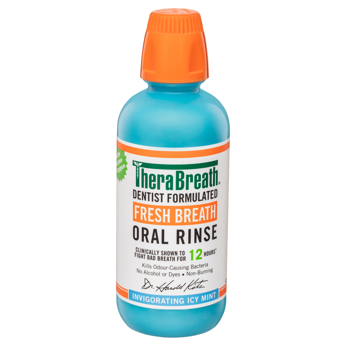 TheraBreath Premium Mouthwash Icy Mint 473ml