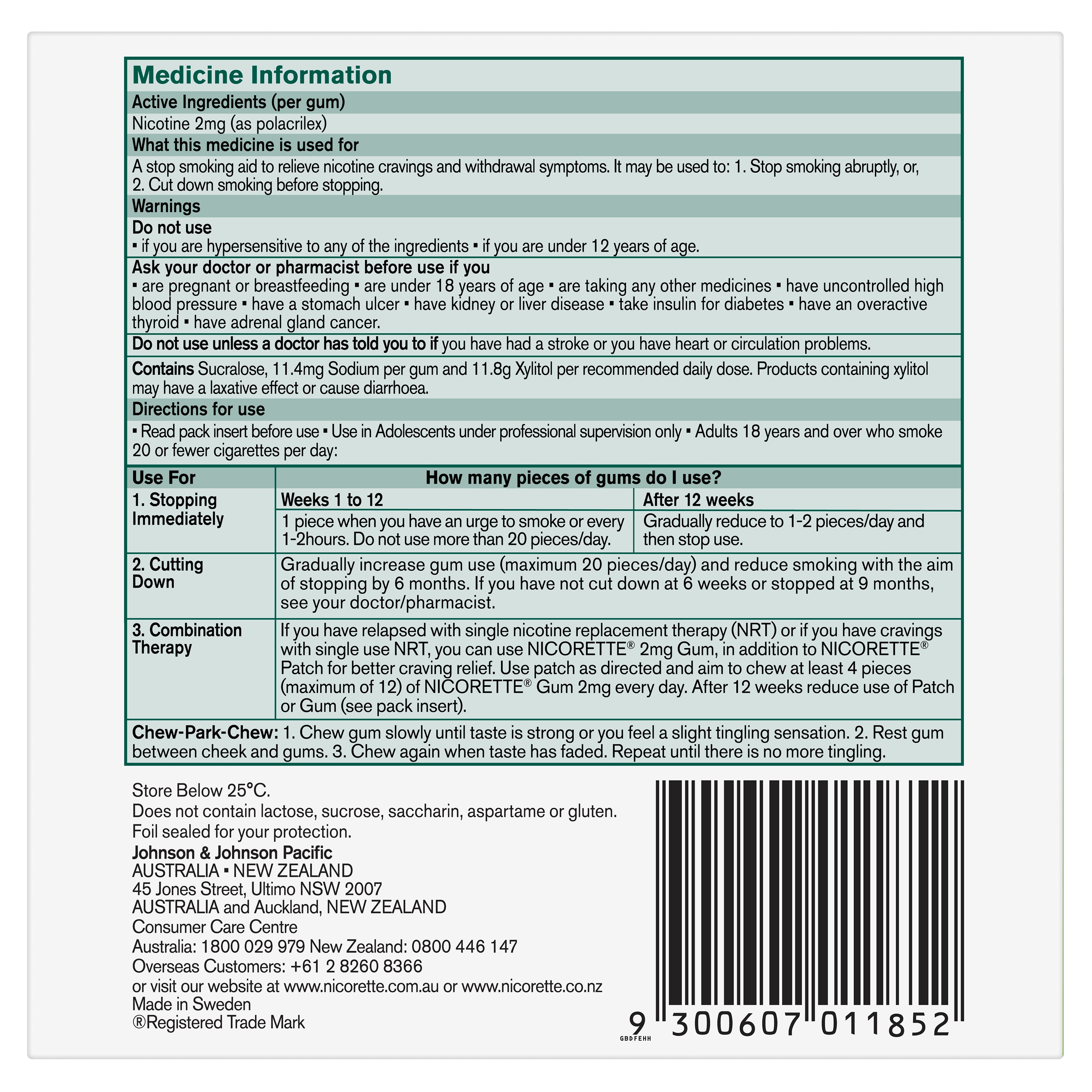 Nicorette Gum FFrt 2mg 150