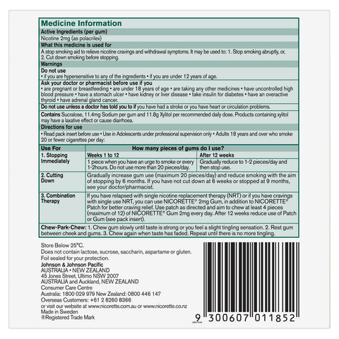 Nicorette Gum FFrt 2mg 150